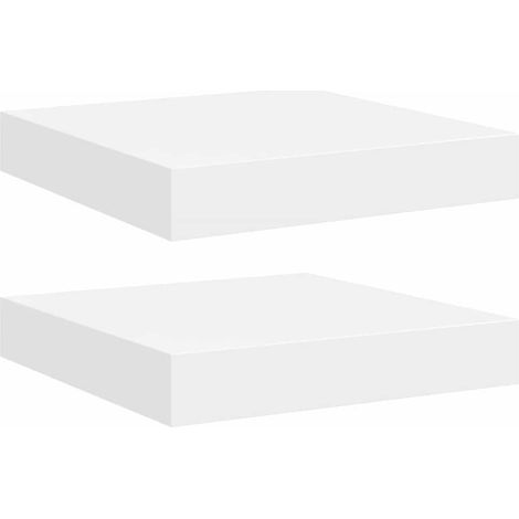 Scaffali a Parete Mensola da Parete 2 pz Bianchi 23x23,5x3,8 cm in MDF (1/5)