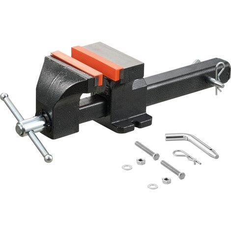 Mophorn Étau d'établi avec mâchoire de 150 mm. Fabriqué en fonte ductile, il dispose d'une enclume, d'une profondeur de gorge de 90 mm et d'une ouverture de mâchoire de 142 mm (1/5)