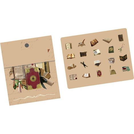 Mu Ran PET Sticker Bag Série Sables Mouvants Romantiques Décoration de Journal Rétro Romantique Européen 40 Feuilles Amour de la Maison Ancienne (1/5)