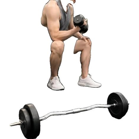 Juego de mancuernas y barra, equipo versátil para gimnasio en casa, discos de peso ajustables, color negro. (1/2)