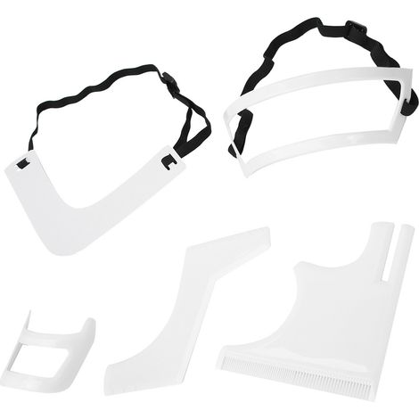 Kit de 5 gabarits pour barbe : taille et mise en forme de la barbe blanche. (1/5)