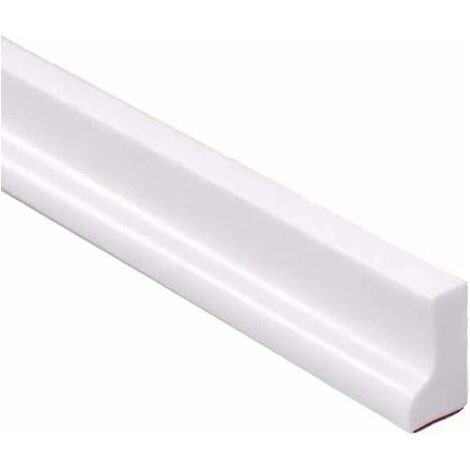 Bande d'étanchéité pour paroi de douche et baignoire, séparation sèche et humide, adaptée aux cuisines et salles de bains (100 cm, blanc) (1/5)