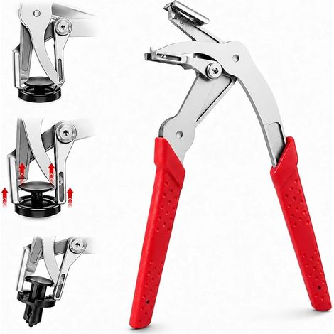 Pince à Clips Auto, Outil Dépose Clips Voiture avec Ressort Amélioré, Extracteur de Fixations pour Rivets, Garniture de Porte, Écrous Clips et Réparation (1/5)