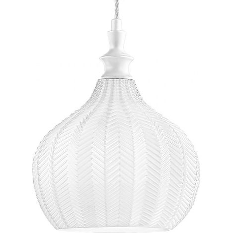 Lampadario moderno gea luce cleofe s11 e27 led vetro bianco lampada sospensione