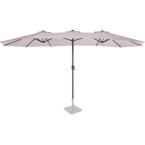 VONROC Premium Sonnenschirm Iseo 460x270cm - Robuster Sonnenschirm – Extra-groß – UV-beständig – Beige – Inklusive Schutzhülle
