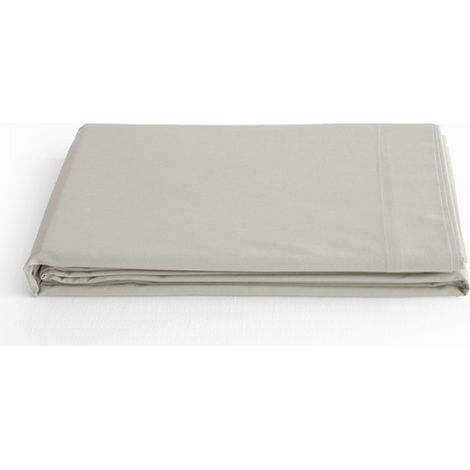 Drap plat percale pur coton peigné longues fibres 80 fils/cm² Vent du sud - Naturel - 180 x 290 cm pour lit 1 place - Naturel -
