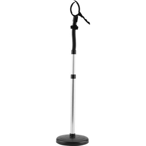 Soporte independiente para secador de pelo, ABS y acero inoxidable.