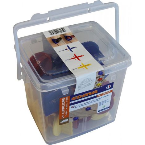 Secchio di 24 distanziatori EDMA da 3, 5, 7 mm - 085755
