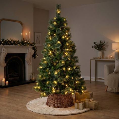 Heritage Fir 6ft Artificial Pre-Lit Christmas Tree (1/2)