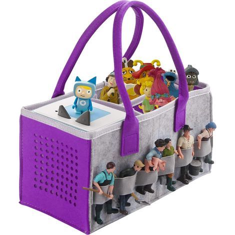 Tonie Toniebox Accessories Protective Case Organizer with Figure Storage Plenty of Space Bag for Toniebox Starter Set and Tonies Figure Carry Bag (Purple) (1/5)