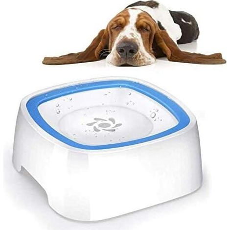 Ahlsen Cuenco de agua para perros, cuenco antidesbordamiento para perros, cuenco de agua antiderrames para mascotas, evita la boca mojada, cuenco de agua flotante lento, mantiene el agua fresca (1/4)