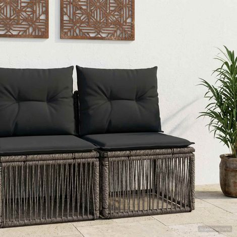Teenpull – Armfreies Sofa Grau Poly-Rattan (1/5)
