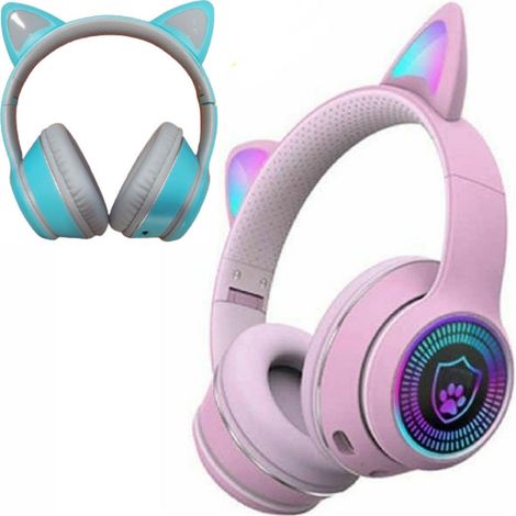 Trade Shop - Wireless-Kopfhörer / drahtloser Bluetooth-Q-EM50 wiederaufladbare Katzenohren - (1/5)