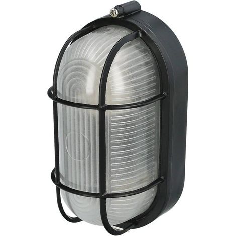 PAPILLON plafon industrial ovalado negro , Plafon Industrial Ovalado Negro- Medida: 21,3 x 10,7 cm. Potencia maxima admitida 15 Watt.- Para uso en interiores y exterior (1/5)