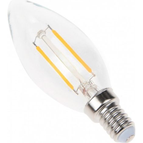 Blanc Neutre - Ampoule filament LED Transparent - E14 - B35 - 2,5 W - SMD Epistar - Ecolife Lighting® (1/3)