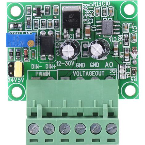 Convertidor de señal de voltaje PWM, módulo de señal analógica de 0,10 V para conmutación de interfaz PLC, fácil de cablear y usar. (1/5)