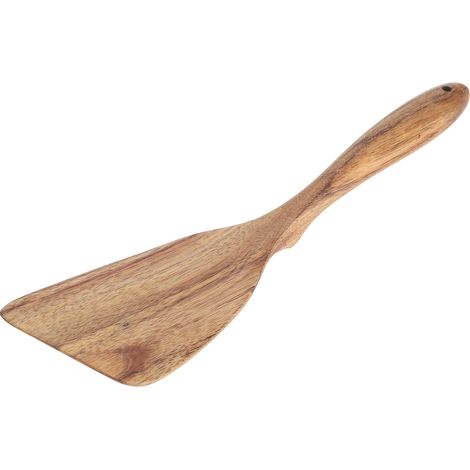 Spatule en Teck Biseauté pour Cuisine, Qualité Alimentaire, Idéale pour Steaks et Poêles (1/5)
