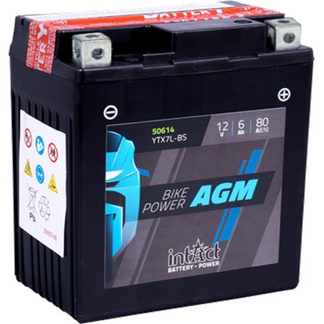 Batería de moto YTX7L-BS  AGM Hermética YTX7L-4 (1/2)