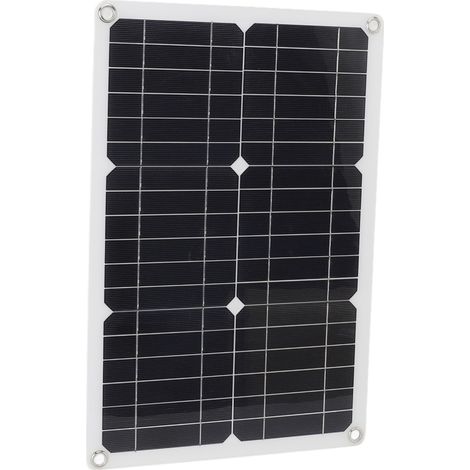 Kit panneau photovoltaïque monocristallin 20W 18V polyvalent d'urgence haute efficacité pour extérieur (1/5)