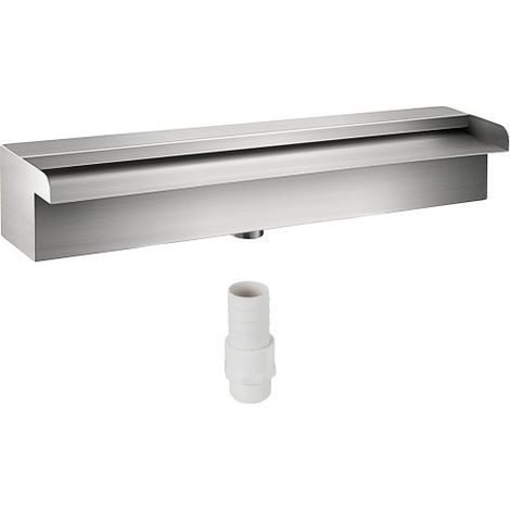 Wasserfall-Poolbrunnen, 11,8 x 4,5 x 3,1 Zoll, rechteckiger Poolbrunnen aus rostfreiem Stahl, Schwimmteich, Wasserfall-Klingenkaskade (1/5)