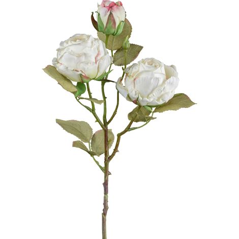 Mömax Dekozweig Vintagerose II Weiß