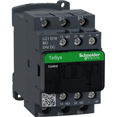 Leistungsschütz TeSys D AC3 18A 4P 1NO 1NC Spule 24VDC