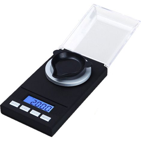 Balance de précision 50 g 0,001 g, balance électronique numérique écran LCD, balance professionnelle au milligramme de poche pour laboratoire, or et pesée à graduation MG