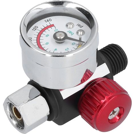 Régulateur de Pression Air 1/4" pour Pistolet Peinture, Valve Réglage Air Comprimé