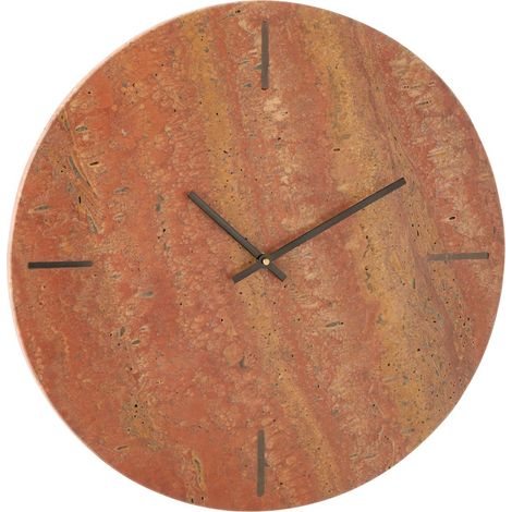 Horloge Murale en Marbre "Eula" 41cm Terracotta (1/2)