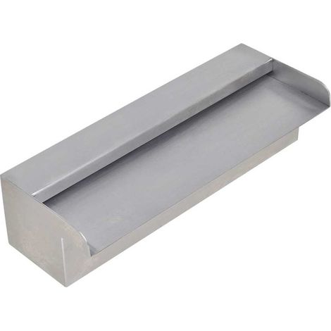 Lame d'eau rectangulaire 30 cm Acier inoxydable pour piscine (1/5)