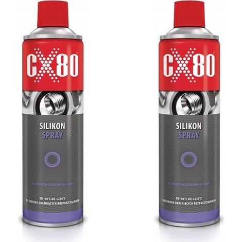 Spray de silicona CX80 para bañera, ducha y juntas de goma NLGI 500 ml x2 (1/2)