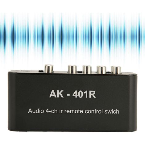 Sélecteur RCA 4 entrées 1 sortie avec télécommande infrarouge pour console de jeu et lecteur DVD