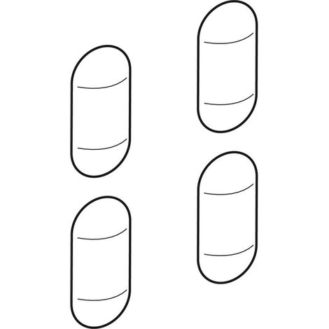 Geberit Set Puffer für WC-Sitz 598014000 Service Kit, +/- 2mm, je 2 St.