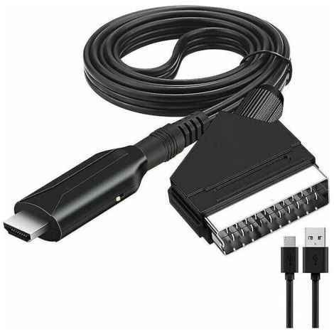 Convertisseur péritel vers Hdmi adaptateur Audio vidéo pour Hdtv/dvd/décodeur/ps3/pal/ntsc (1/4)