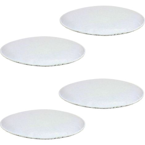 Idimex – Lot de 4 galettes de chaise en feutre blanc – Antidérapantes avec picots en caoutchouc – Dimensions 35x35cm, épaisseur 2cm