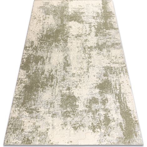 FLUX 461.138.SA990 Wollteppich OSTA - Abstraktion, Strukturell, Loft grün / beige green 135x200 cm