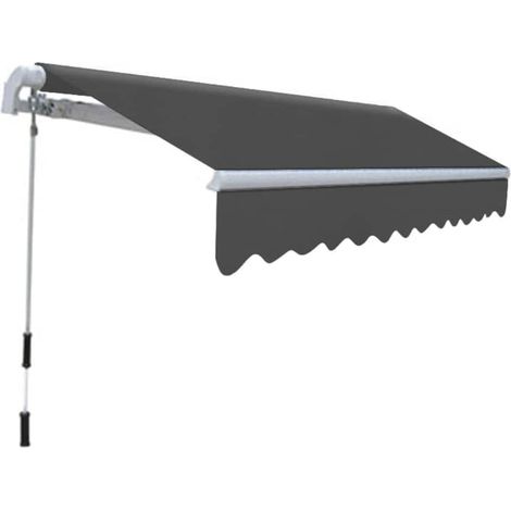 Maison Exclusive - Gelenkarmmarkise Handbetrieben 300 cm Anthrazi (1/5)