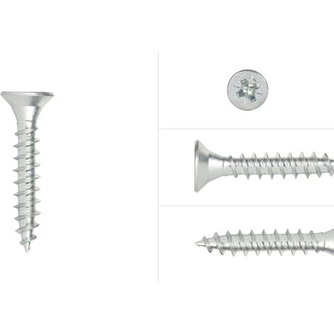 Vis pour panneaux d'aggloméré Galvanisé 5 x 30 mm Pozidrive à