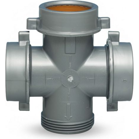 Raccord en croix 4 sorties Ø40 mm – 1"1/2 pour vidage évier Lira (1/2)