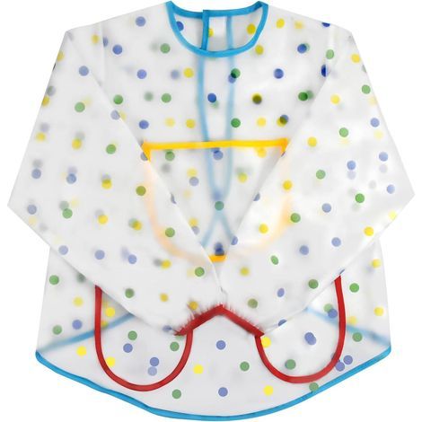 Blouse Peinture Enfant, Tablier de Peinture Imperméable Blouse de Peinture Manche Longue avec 3 Poches, Tablier Enfants Peinture pour L'école Activités, Peinture, Cuisine, Coloriage (1/5)