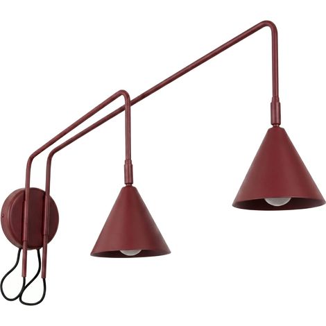 Wandleuchten Nox burgund 2xE14 150cm Stahl Sollux (1/5)