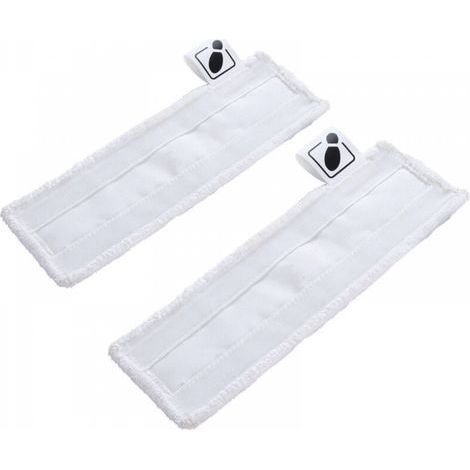 serpillières en microfibres, compatibles avec le suceur de sol pour nettoyeurs vapeur Kärcher SC lingettes en microfibres, avec système auto-agrippant et sangle de base, 2 pièces (1/5)