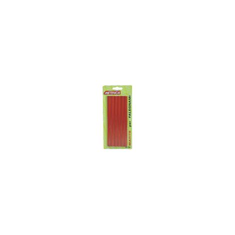 Metrica 51040 - Set di matite per falegname, 18 cm, 6 pezzi, colore: Rosso