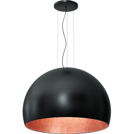 Lampada a sospensione Compo nero rame Ø100 Luminex E27
