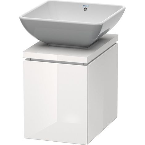 Meuble sous-vasque L-CUBE 320x477x400mm blanc brillant lack
