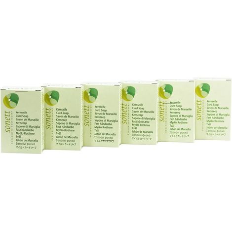 Jabón de Marsella, pack jabones, 6 unidades, 600 g, jabón natural