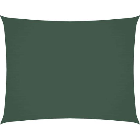 Vela Parasole  Telo Ombra  Parasole a Vela Oxford Rettangolare 3,5x4,5 m Verde Scuro (1/4)