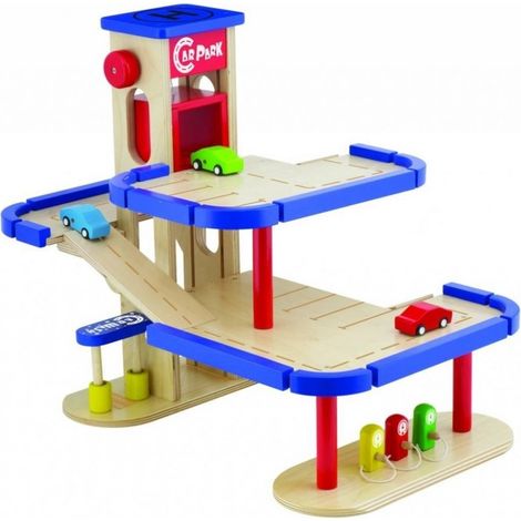 Pintoy Houten Garage + 3 Voitures Houten