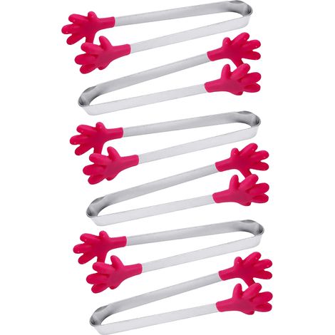Pinces Alimentaires En Silicone - 5,1 x 1,2 Pouces - Pour Enfants Et Servir Glace Fruits Bonbons - 6 Pièces (1/5)