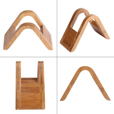 Présentoir distributeur de filtres à café en bois, étagère de rangement pour papier filtre (1/5)